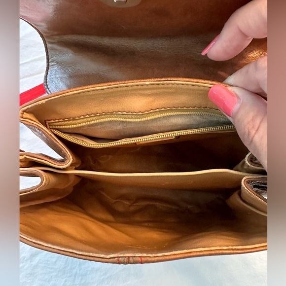 Saccardi Handmade Italian Leather Crossbody Bag Unique - Picture 9 of 13